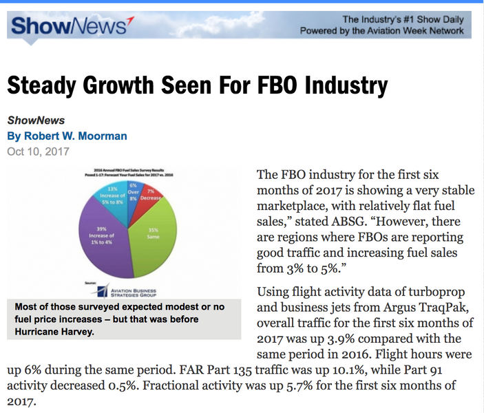 Steady Growth Seen For FBO Industry